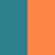 Greenish Blue and Mango Orange